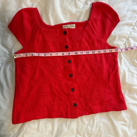 Madewell Texture & Thread Cap Sleeve Button Down Blouse - Picture 4 of 8